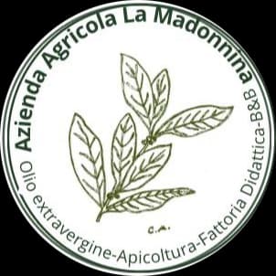 Logo della Fattoria La Madonnina con foglia di Ulivo